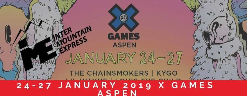 24-27 JANUARY, 2019 X GAMES ASPEN Car Service Denver to Aspen