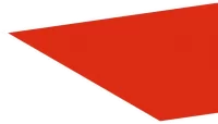 Red rectangle with a white border on a black background.