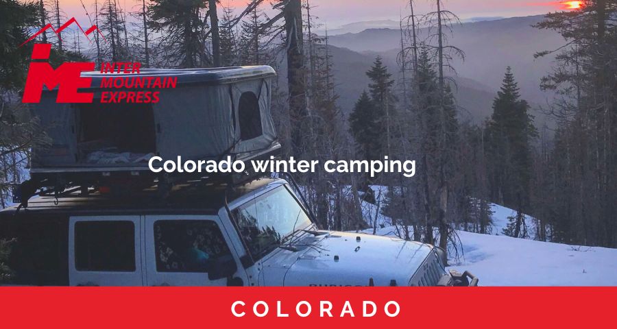 Colorado winter camping - roof top tent